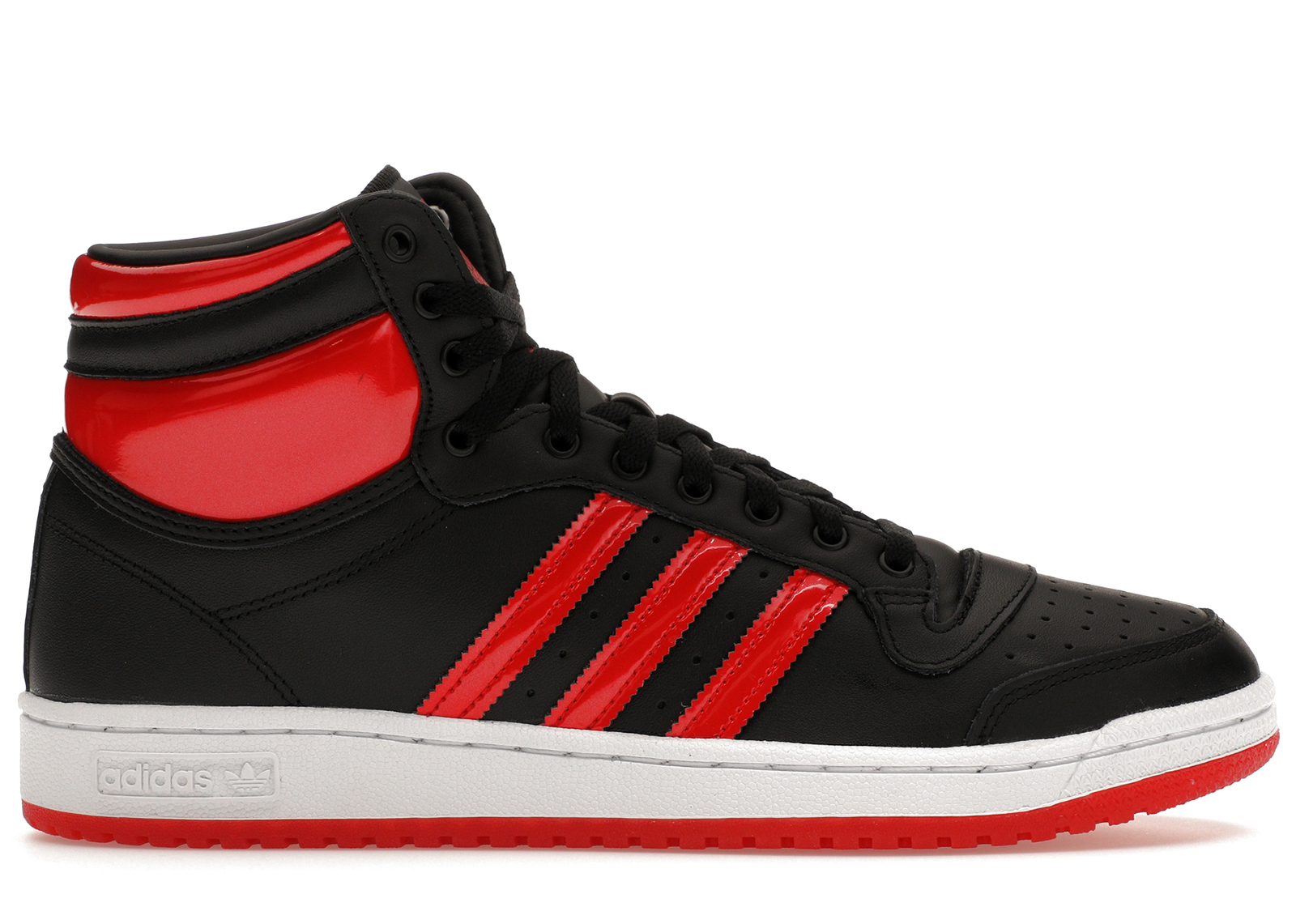 adidas Top Ten Hi Core Black Vivid Red Patent