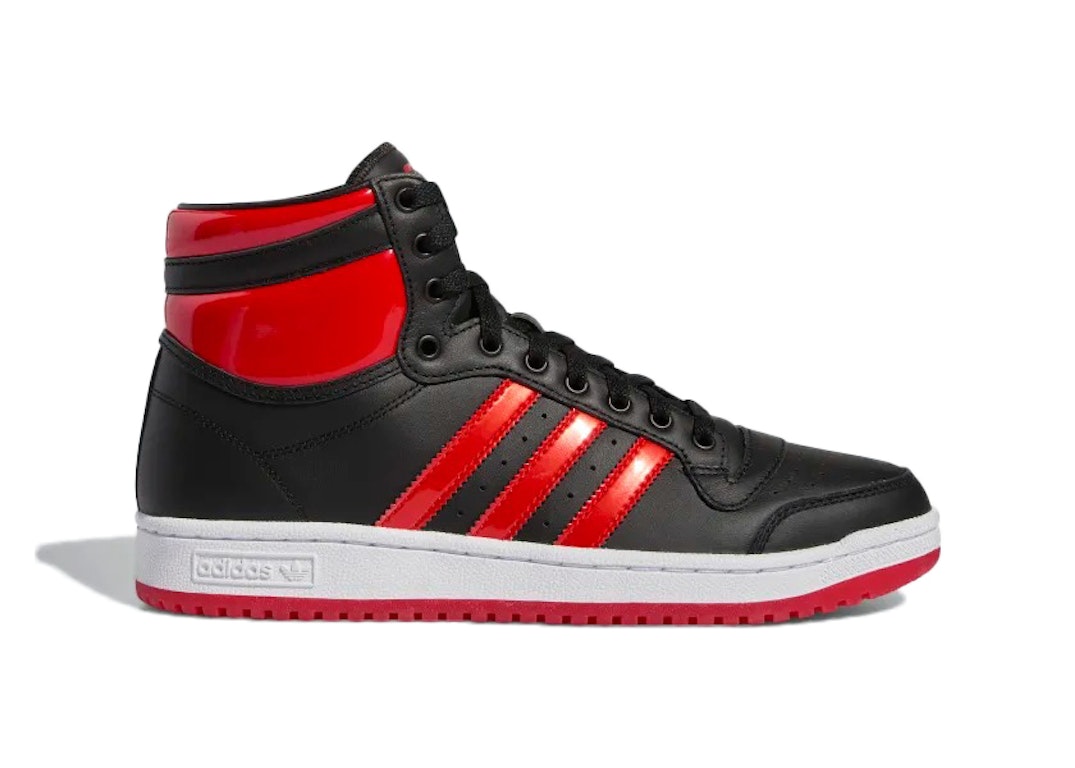 Pre-owned Adidas Originals Adidas Top Ten Hi Core Black Vivid Red Patent In Core Black/vivid Red/cloud White