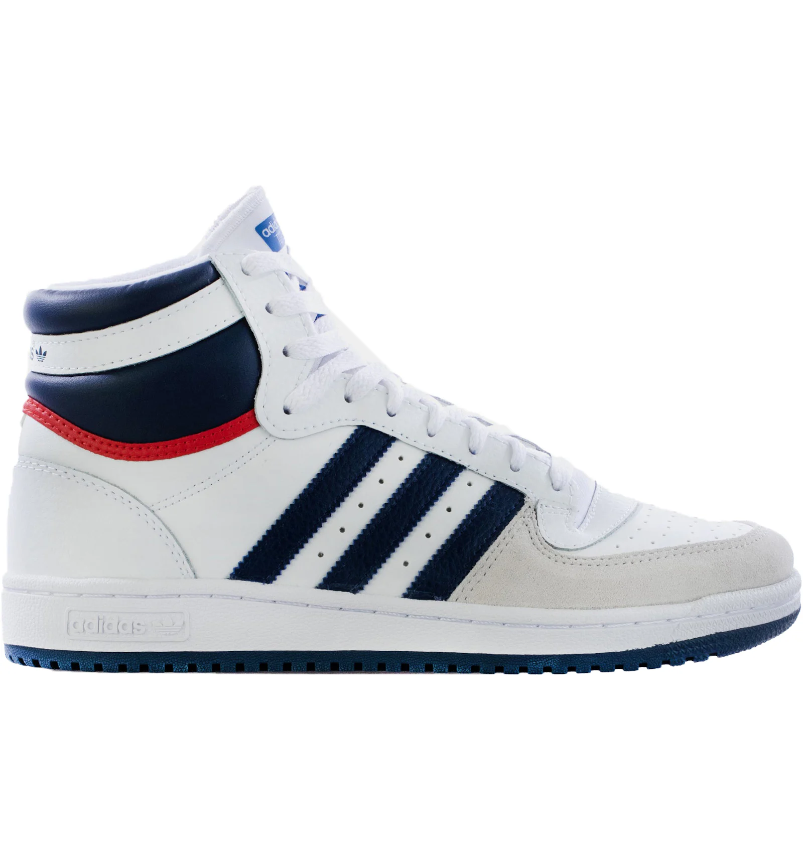 Adidas top ten hi white red Clearance