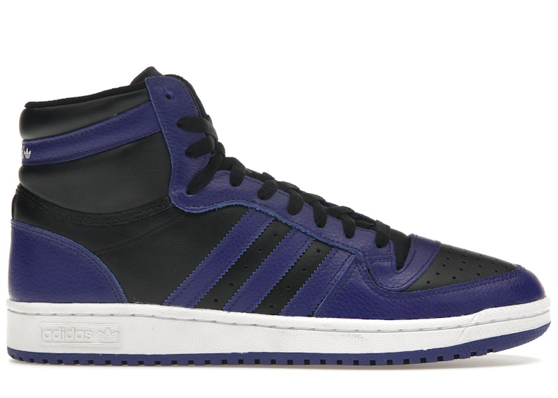 Blue black and hotsell white adidas high tops