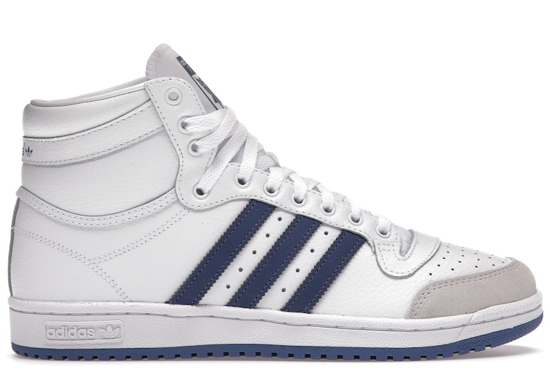 Adidas top hotsell blue and white