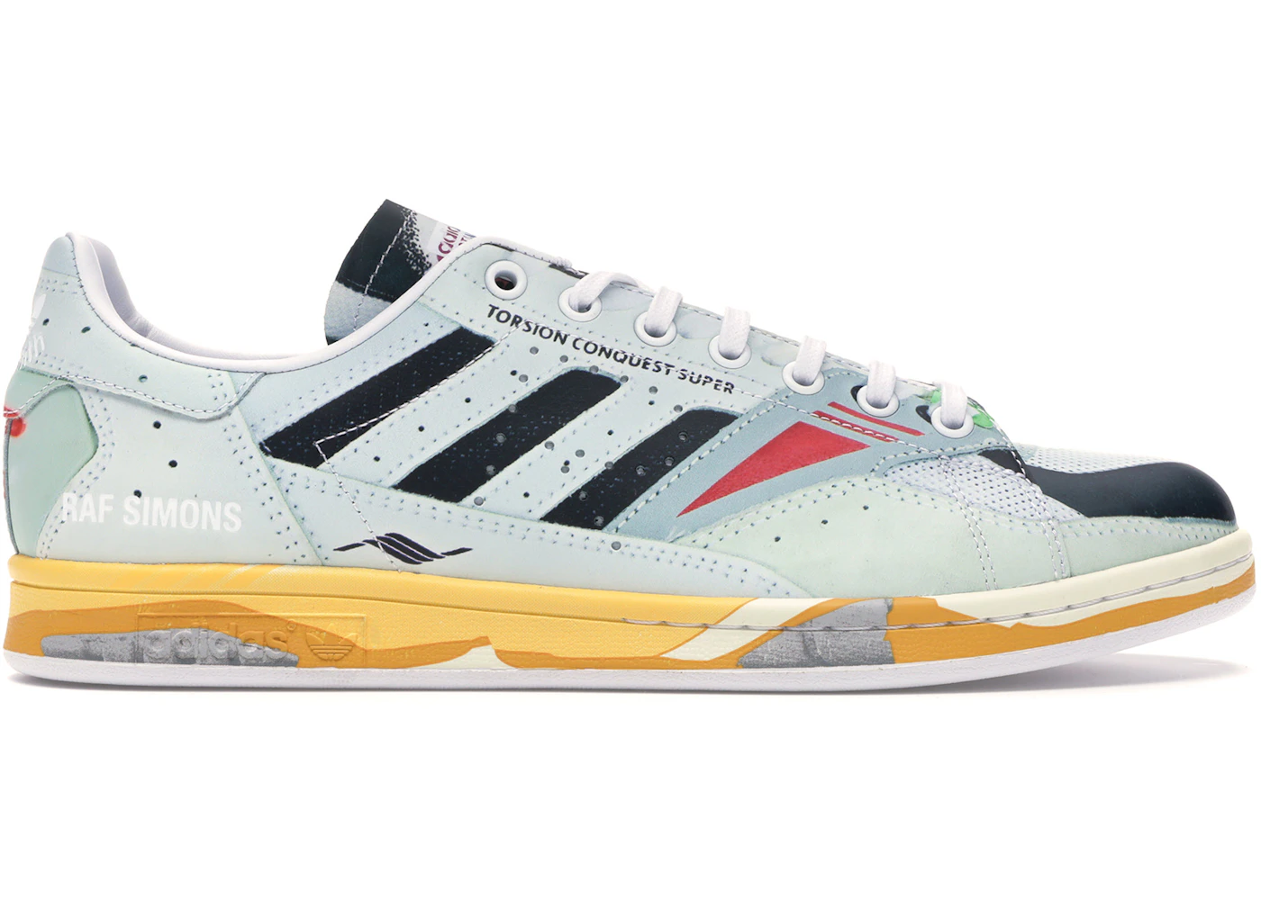 adidas Torsion Stan Smith Raf Simons White Black Grey Men's