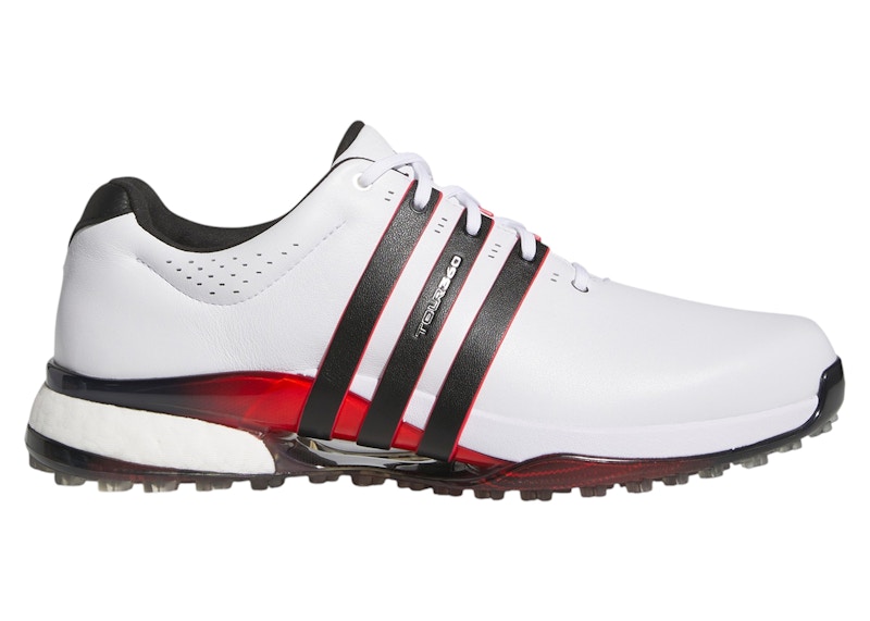 adidas Tour360 25 Spikeless Golf Cloud White Core Black Lucid Red - IH2197
