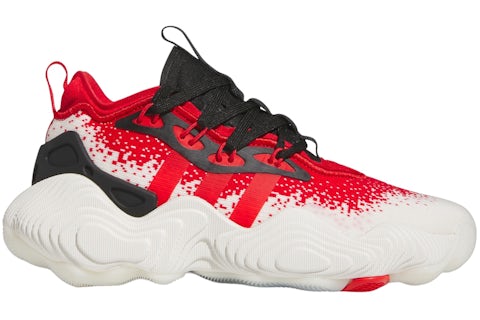 adidas Trae Young Off White Vivid Red Core Black (GS) IE7881 US