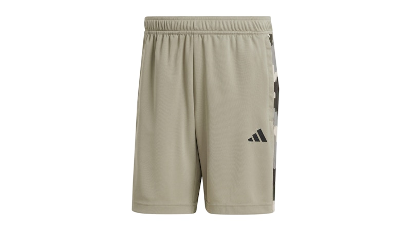 adidas Train Essentials Camo Shorts Silver Pebble