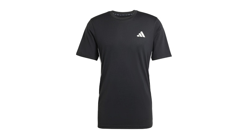 adidas Train Essentials Feelready 3-Stripes Tee Black