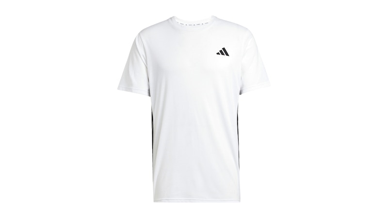 adidas Train Essentials Feelready 3-Stripes Tee White