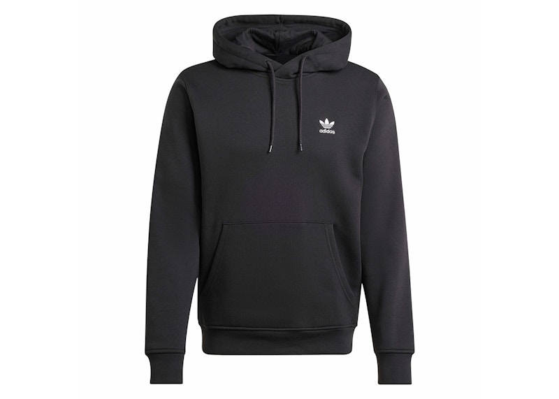 Pre-owned Adidas Originals Men's Adidas Trefoil Essentials Hoodie In Black