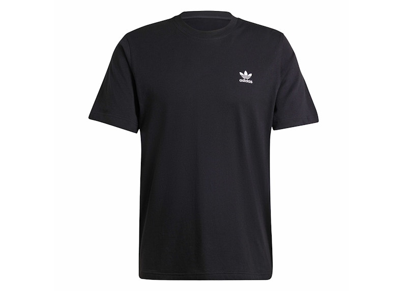 Pre-owned Adidas Originals Men's Adidas Trefoil Essentials Tee Shirt In Black