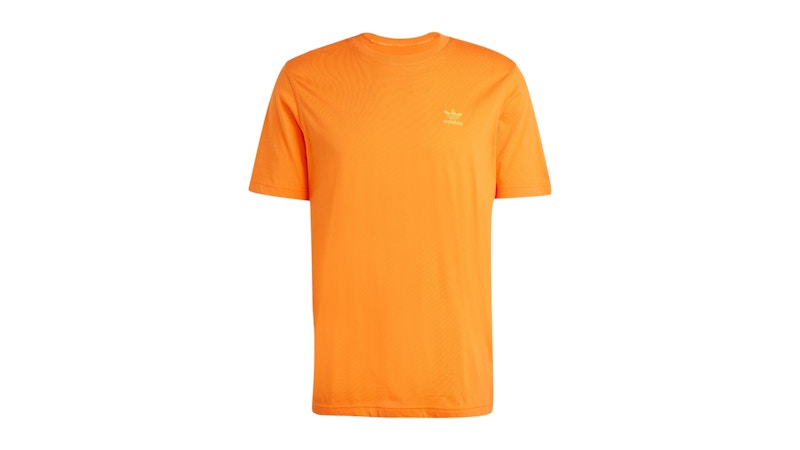 Pre-owned Adidas Originals Men's Adidas Trefoil Essentials Tee Shirt In Orange