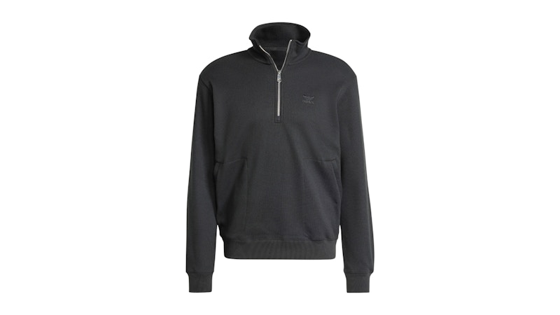 スウェット・トレーナー ADIDAS Trefoil Essential Waffle half zip Sweatshirt 4FT1952 Adidas Original Trefoil Essentials Waffle 1/2 Zip Sweatshirt