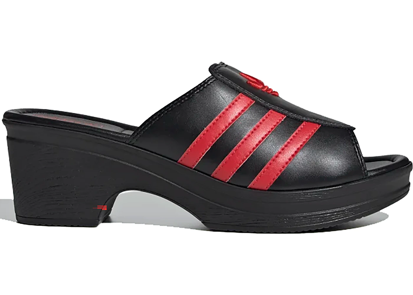 レア☆adidas × Lotta Volkova Trefoil Mules adidas Trefoil Mules Lotta Volkova Black Red (Women's