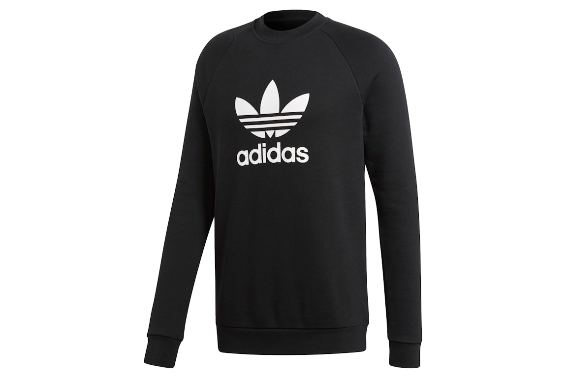 Pre-owned Adidas Originals Adidas Trifoil Warm-up Crew Sweatshirt Black/white