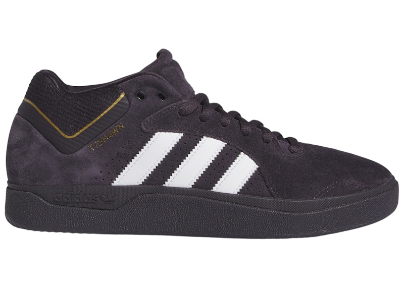 Pre-owned Adidas Originals Men's Adidas Tyshawn Sneakers In Aurora Black/cloud White/blue Bird