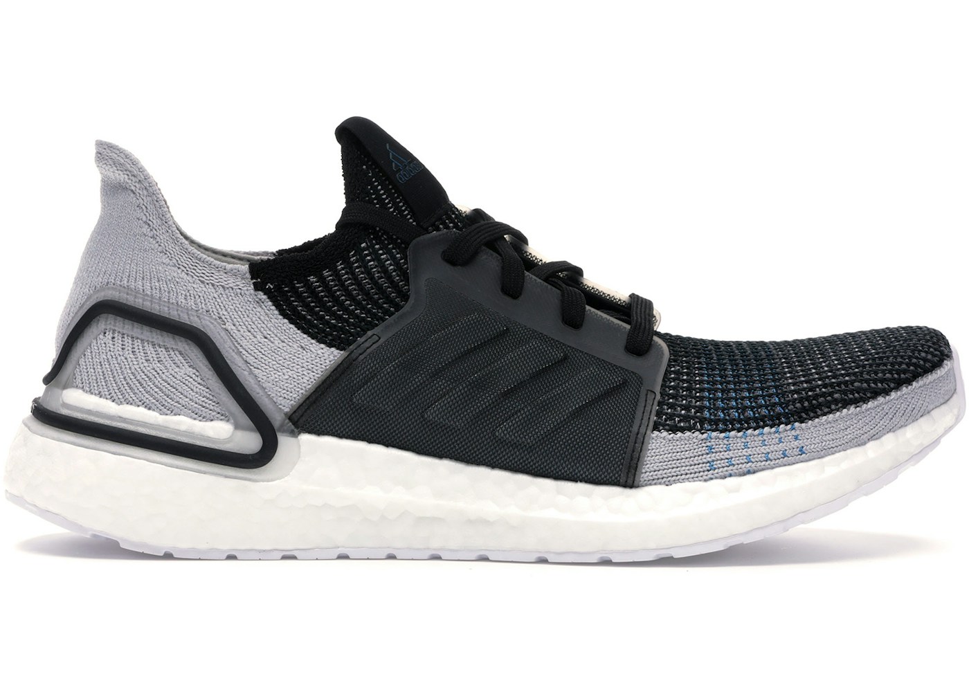 Adidas Ultra Boost 19 Core Black Grey Six Shock Cyan F Adidas Ultra Boost 19 Core Black Grey Six Shock Cyan F