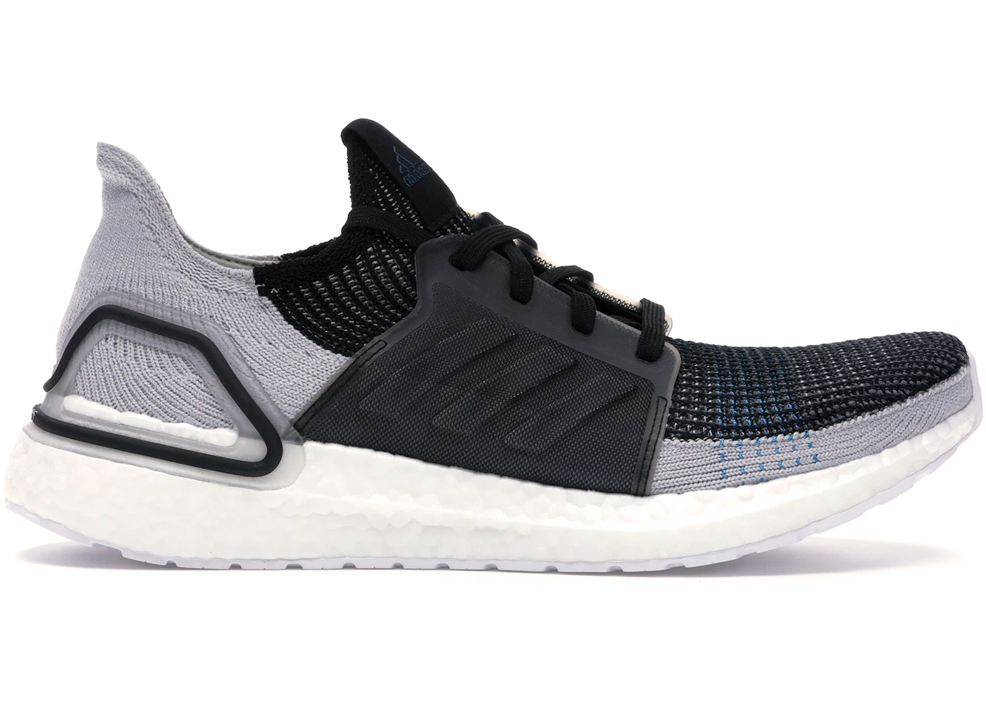 adidas Ultra Boost 19 Core Black Grey Six Shock Cyan Men's
