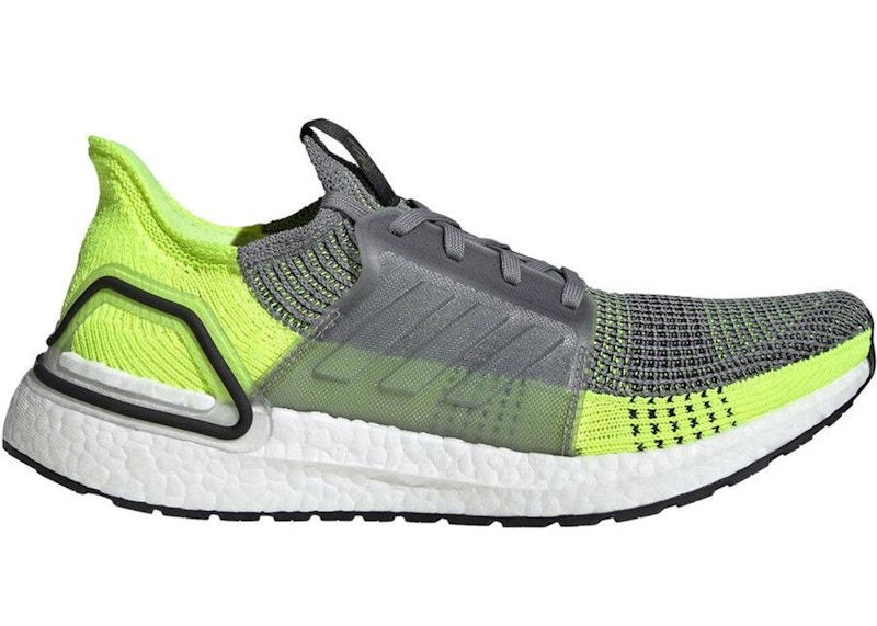 adidas Ultra Boost 19 Grey Yellow Men's - EF1343 - US