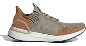 adidas Ultra Boost 19 Core Black Grey Six Shock Cyan Men's - F35242 - US