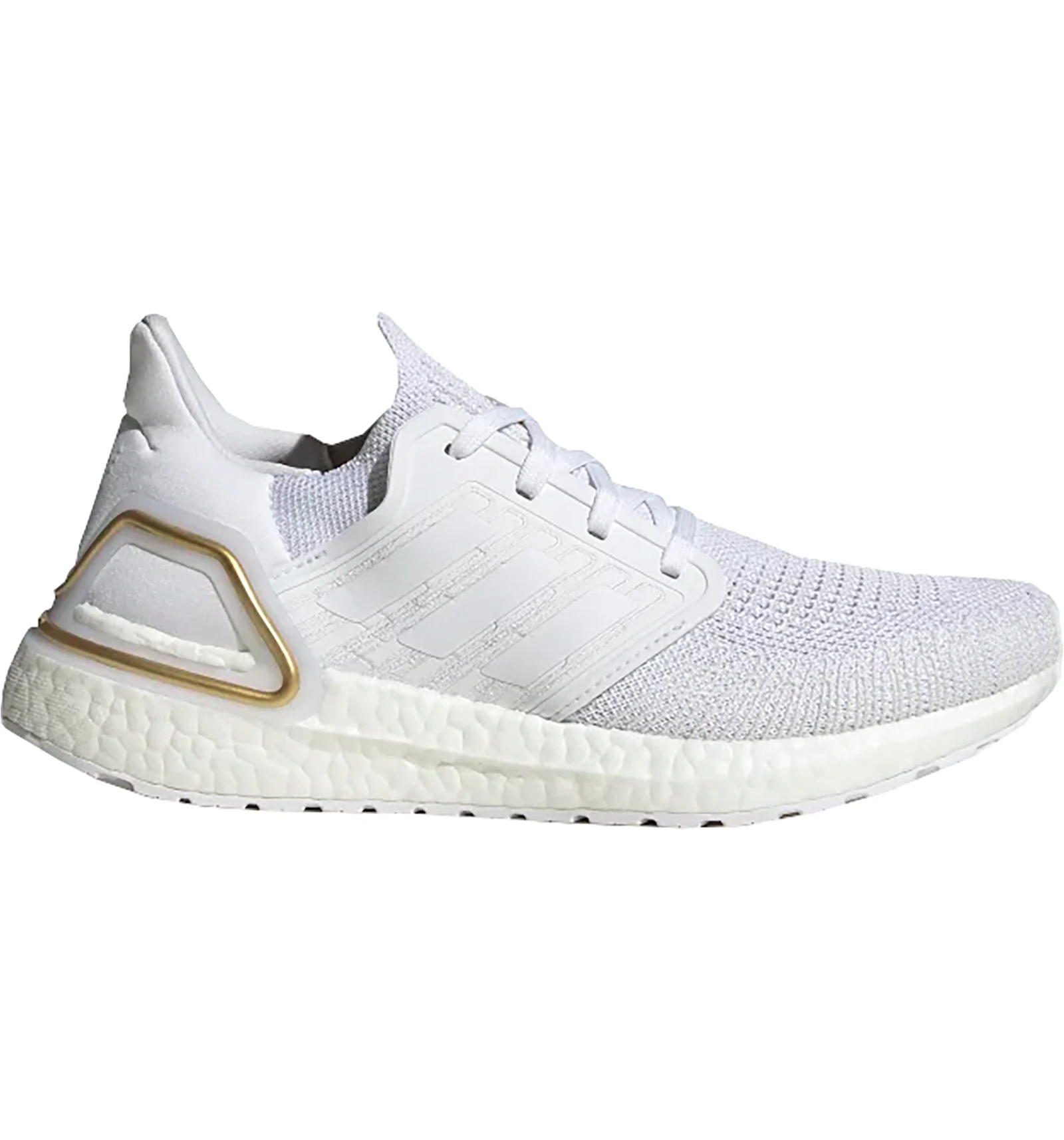 adidas Ultra Boost 20 Cloud White Gold Metallic Heel Women s