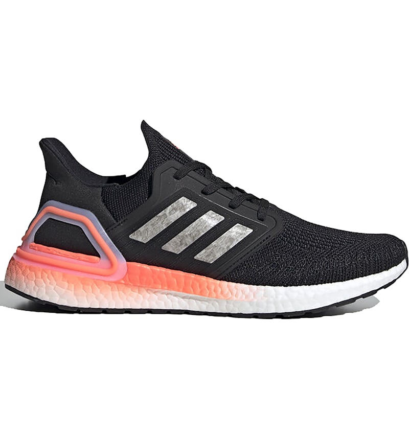 adidas Ultra Boost 20 Core Black Signal Coral Men's EG0756 US
