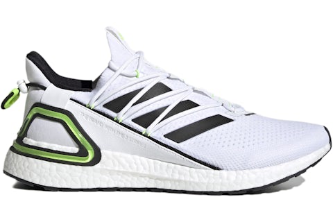 adidas Ultra Boost 20 Lab Core White Signal Green Men's GY8108 US