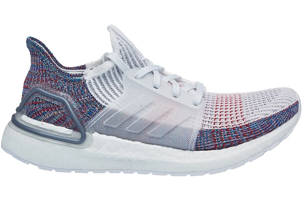 adidas Ultra Boost 2019 White Blue Multi Color Women s B75877 US