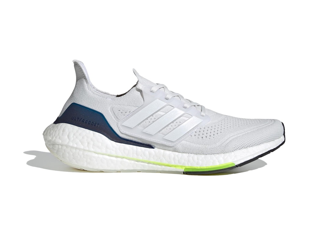 Pre-owned Adidas Originals Adidas Ultra Boost 21 Crystal White In Crystal White/cloud White/solar Yellow