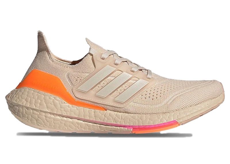 Adidas Ultra Boost 21 White Acid Orange (Women's)