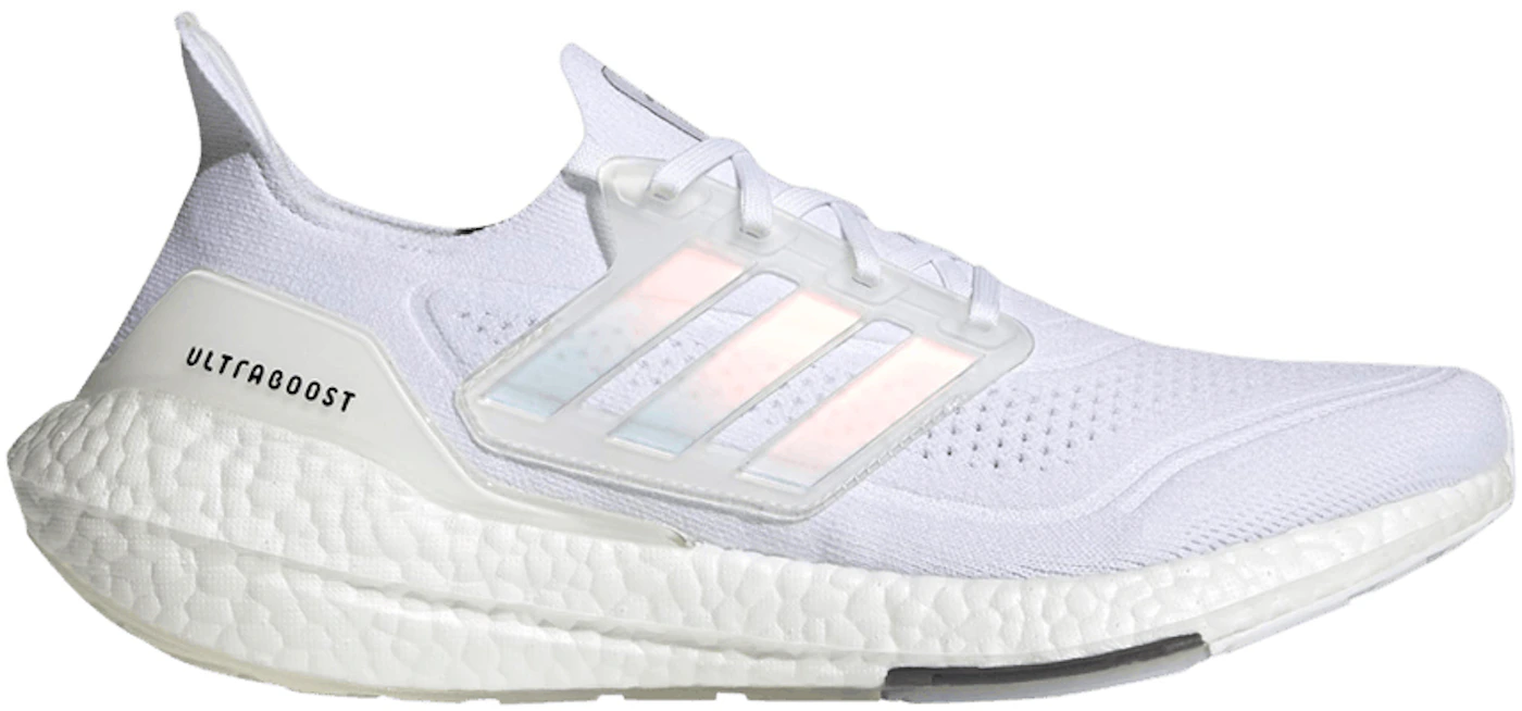 adidas Ultra Boost 21 White Iridescent Cage Homme - FY0846 - FR