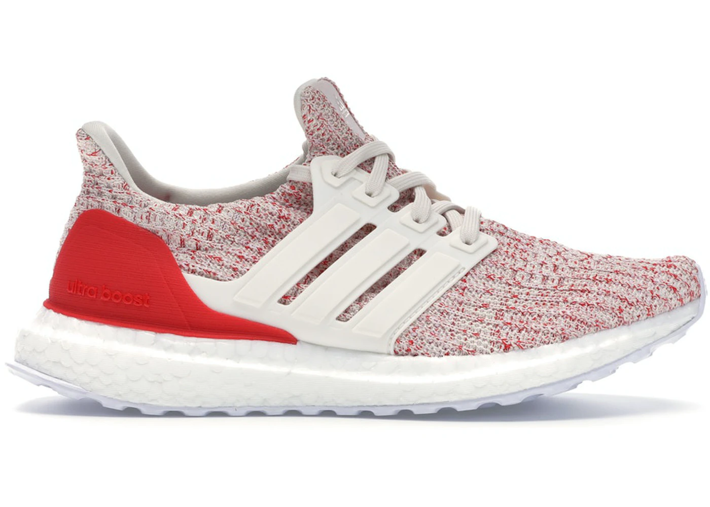 Ultra boost red and white best sale
