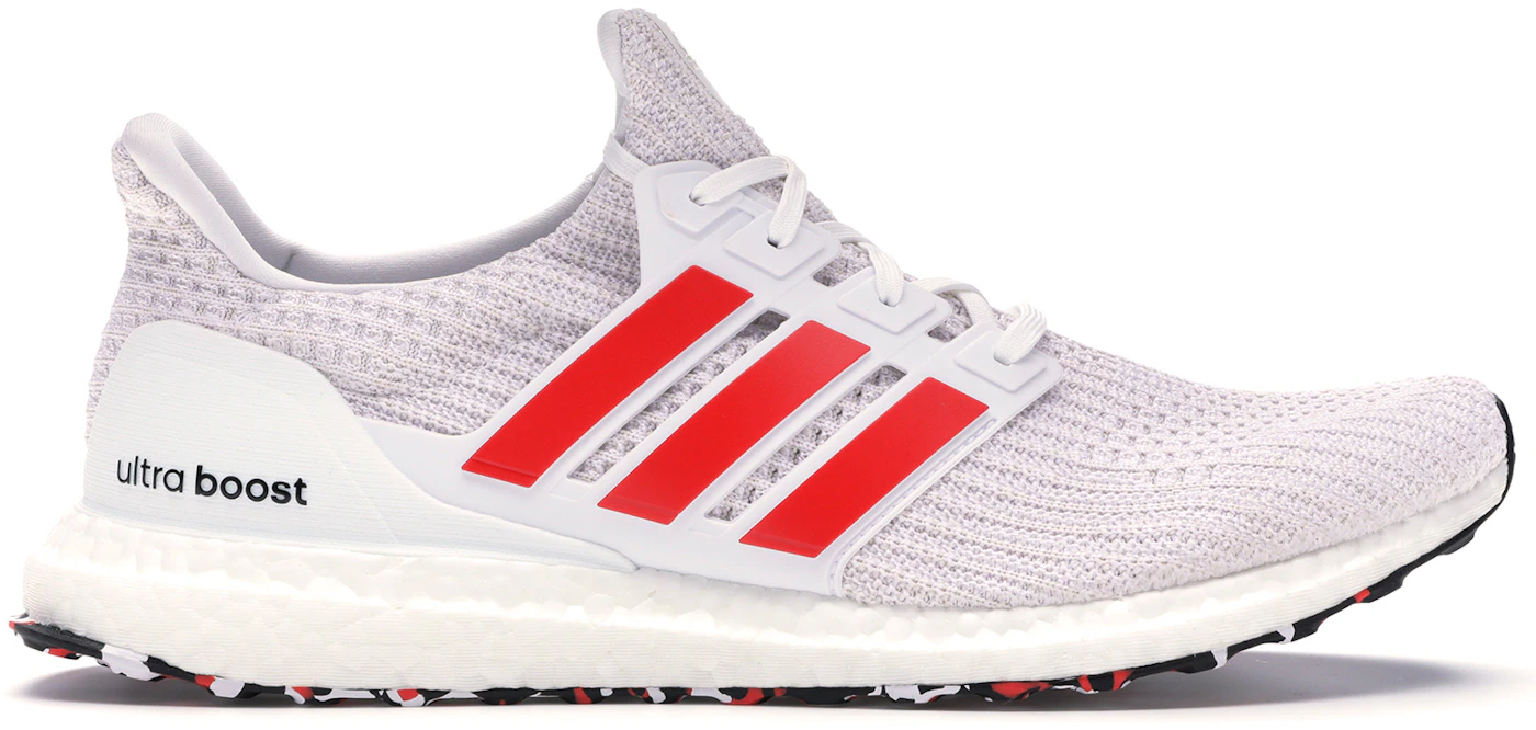 adidas Ultra Boost 4.0 Cloud White Active Red Men's - DB3199 - US