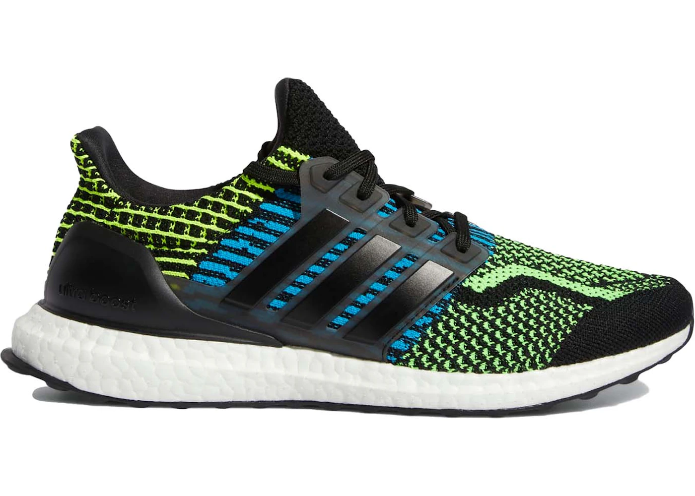 adidas Ultra Boost 5.0 DNA Black Team Solar Green Blue Men's - GX4103 - US adidas Ultra Boost 5.0 DNA Black Team Solar Green Blue Men's - GX4103 - US