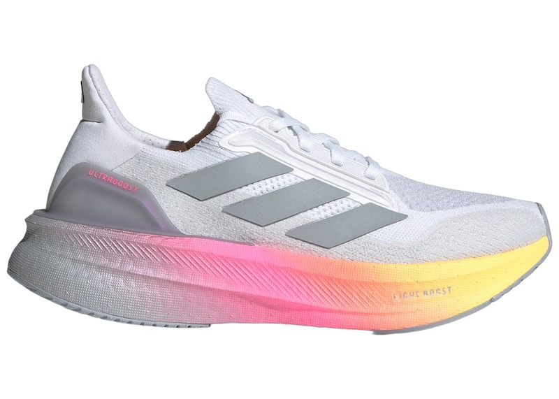 adidas Ultra Boost 5X Cloud Blanco Halo Plateado Lucid Rosa de mujer IH0638 US