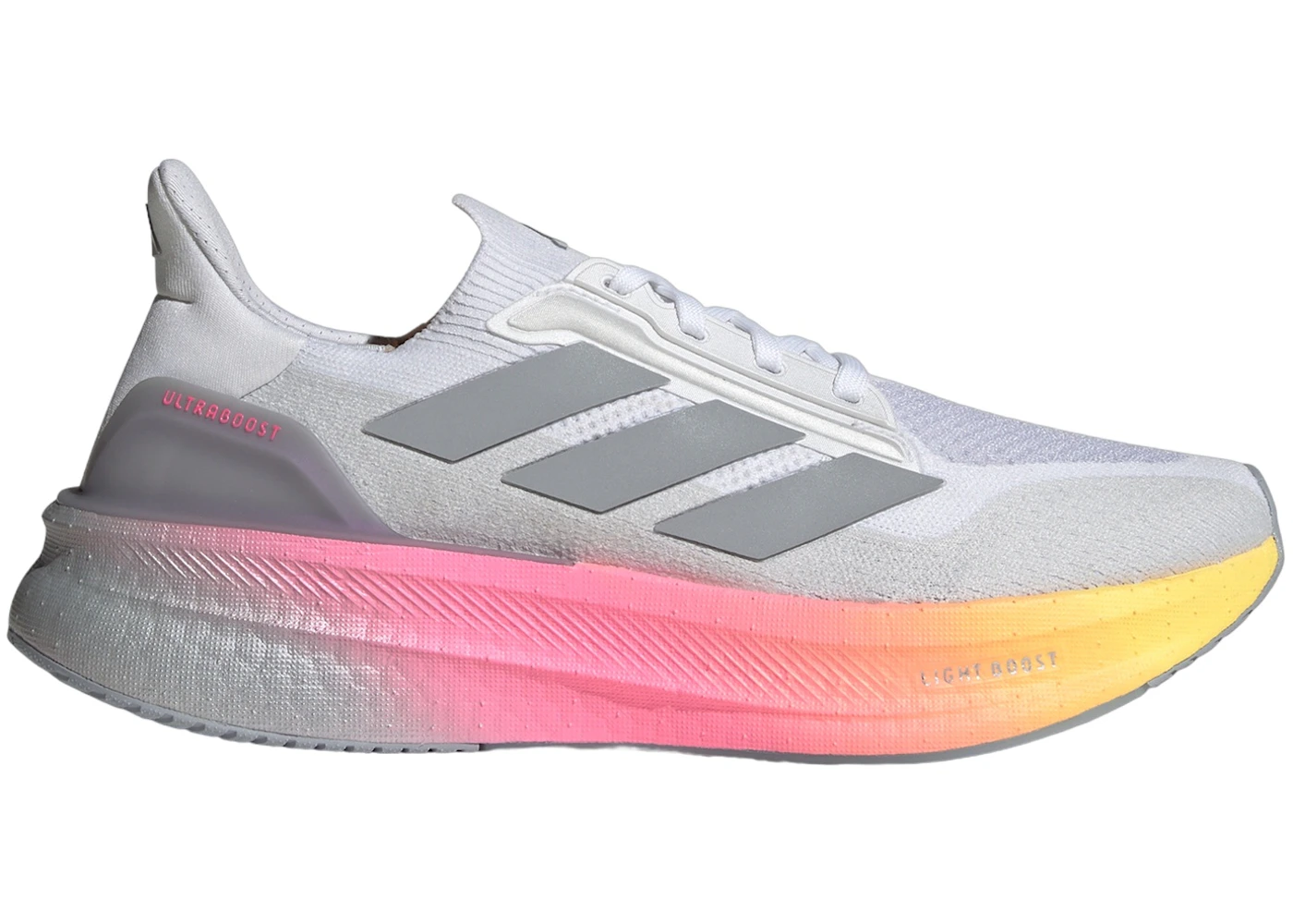 adidas Ultra Boost 5X Cloud White Halo Silver Lucid Pink Men's - IH0636 ...