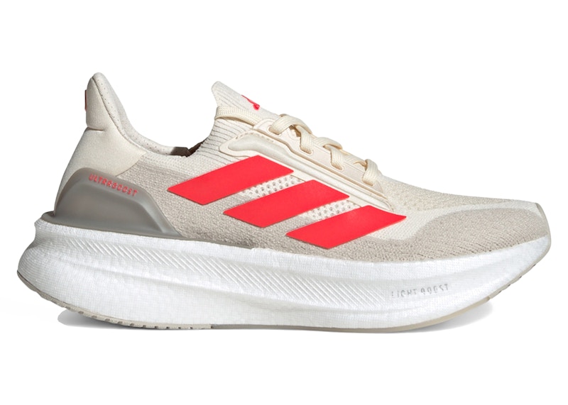 adidas Wmns UltraBoost 5X 'Wonder White Lucid Red' | Cream | Women's Size 9.5 - JH9021