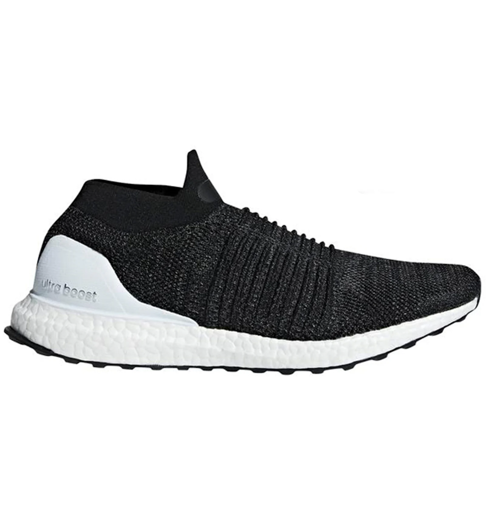 Ultra boost laceless black boost sales