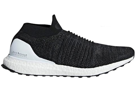 Adidas ultra boost laceless black & white hot sale