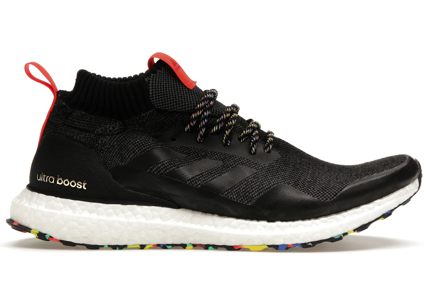 Adidas ultra boost black multicolor jersey Clearance