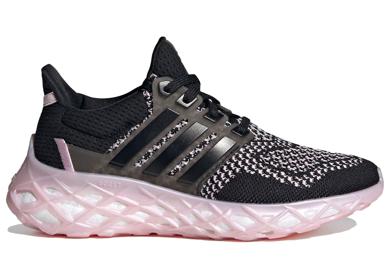 Ultra boost black 2025 white and pink