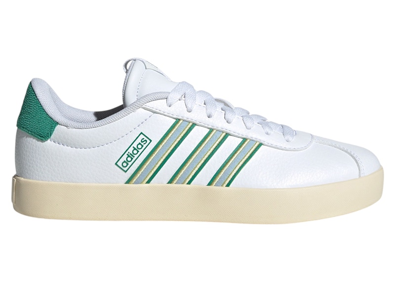 【数回使用、外への持ち出しなしの極美品】カウンタースイング　純正品 adidas VL Court 3.0 Cloud White Glow Blue Semi Court Green