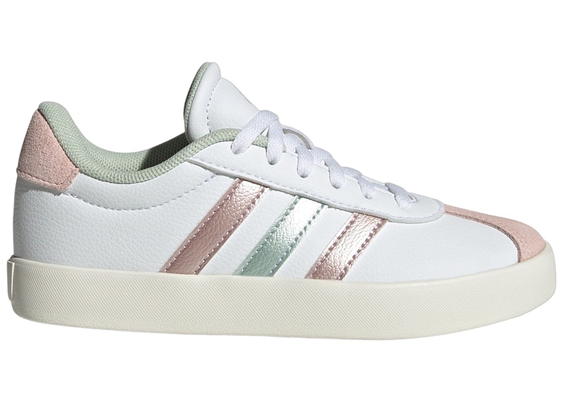 Pre-owned Adidas Originals Vl Court 3 0 Sandy Pink Met Sneakers In Linen Green Met /sandy Pink Met In Cloud White/linen Green M