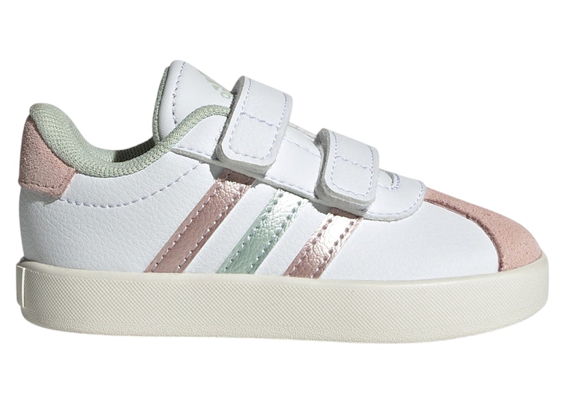 Pre-owned Adidas Originals Vl Court 3 0 Sandy Pink Met Sneakers In Linen Green Met /sandy Pink Met In Cloud White/linen Green M In Multi