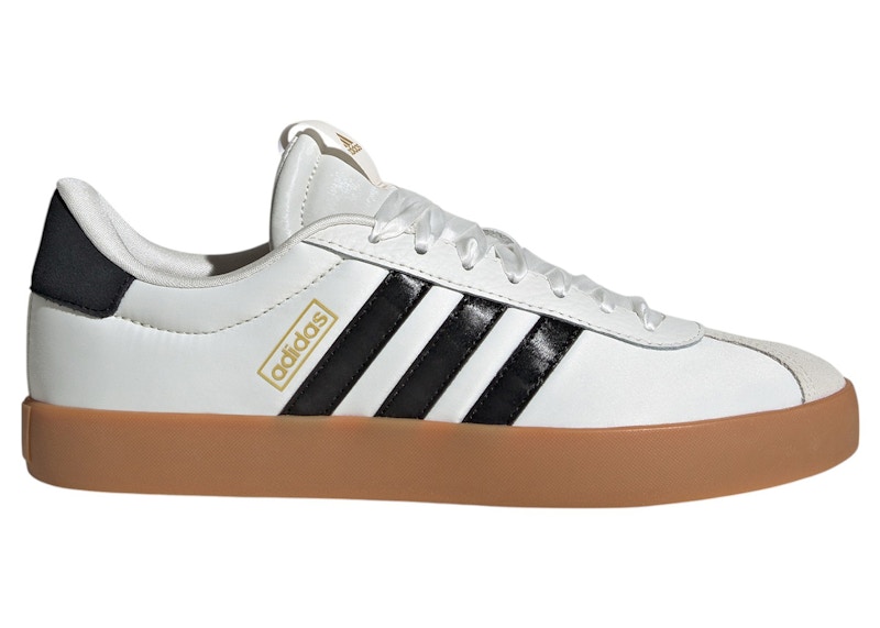 Pre-owned Adidas Originals Vl Court 3.0 (women's) Sneakers In Core White/core Black/gold Metallic In Multi