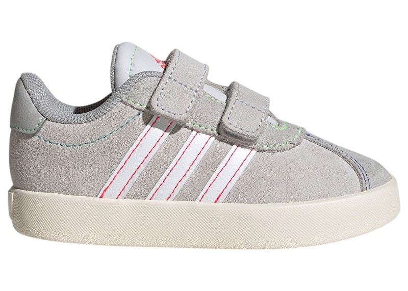 Pre-owned Adidas Originals Vl Court 3.0 Sneakers In Dash Grey/cloud White/lime Burst