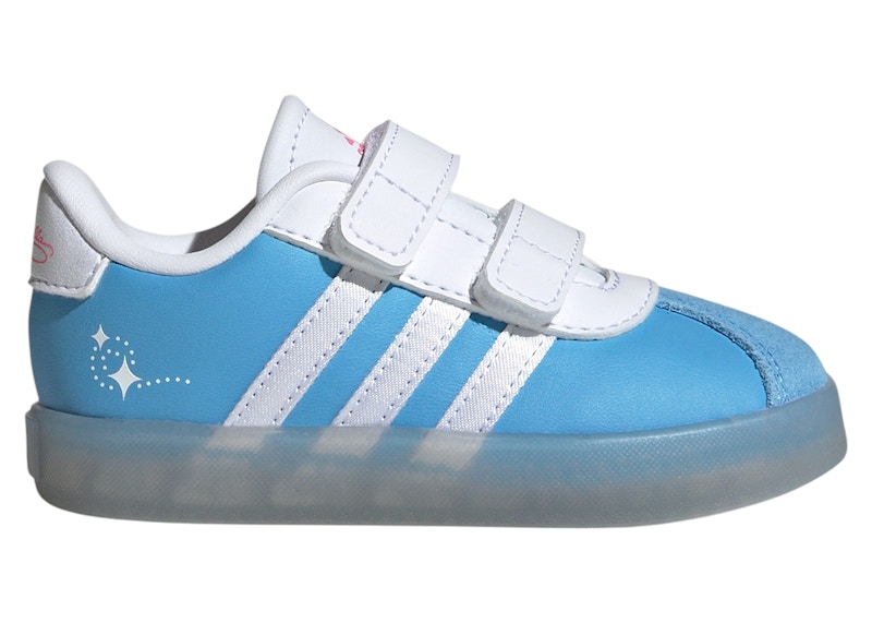 Pre-owned Adidas Originals Vl Court 3.0 Disney Cinderella Sneakers In Semi Blue Burst/cloud White/lucid Pink