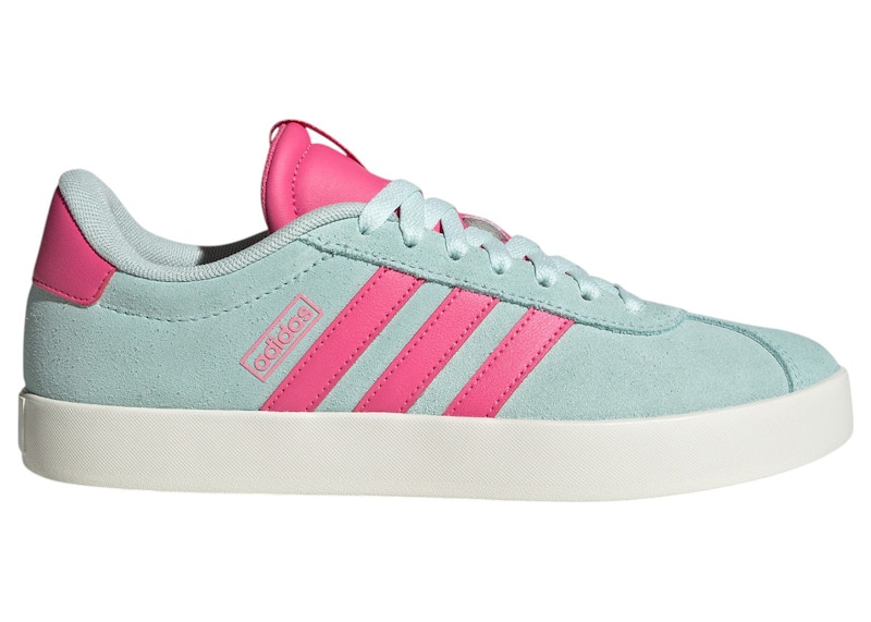Pre-owned Adidas Originals Vl Court 3.0 (women's) Sneakers In Halo Mint/pulse Magenta/bliss Pink