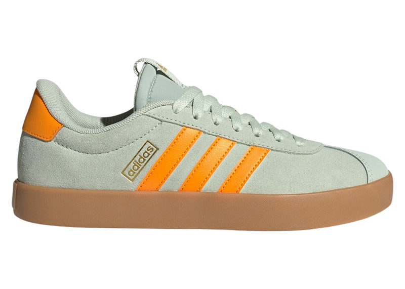 Pre-owned Adidas Originals Vl Court 3.0 (women's) Sneakers In Linen Green/crew Orange/gold Metallic