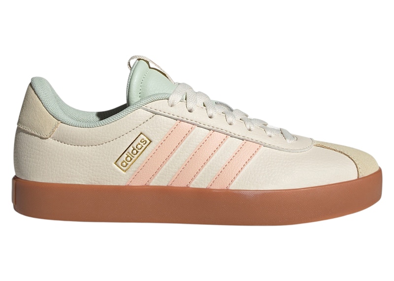 Pre-owned Adidas Originals Vl Court 3.0 (women's) Sneakers In Wonder White/powder Coral/linen Green