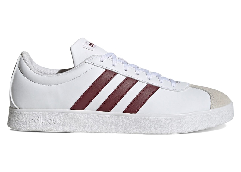 adidas VL Court Base White Shadow Red Grey Men's - ID3713 - US