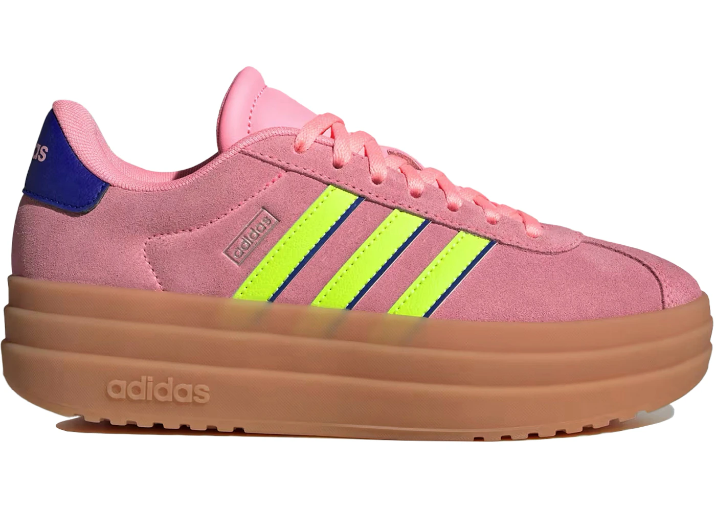 adidas VL Court Bold Pink Spark Lucid Lemon Blue (GS) JP5068 US